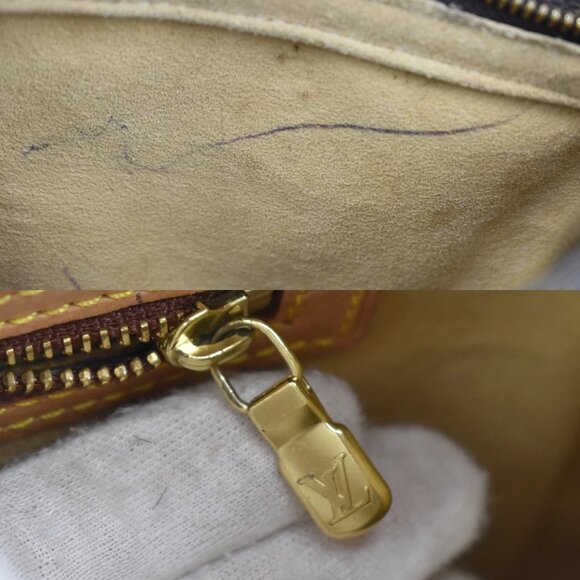 LOUIS VUITTON Logo Looping GM Shoulder Bag Monogram Leather Brown M51145 34KB180 - Picture 14 of 16